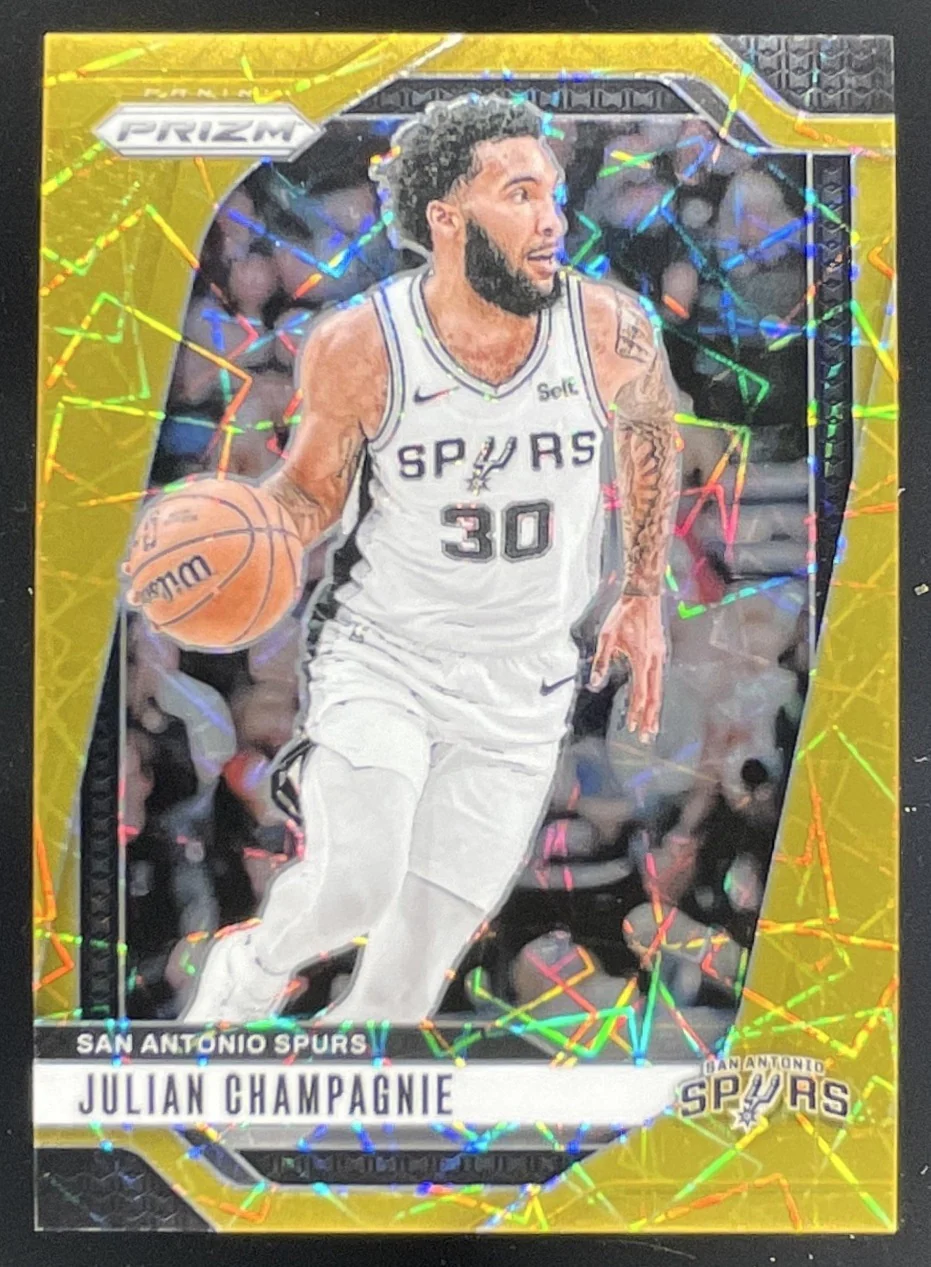2024-25 Panini Prizm Lazer Gold Prizm #158 Julian Champagnie /10