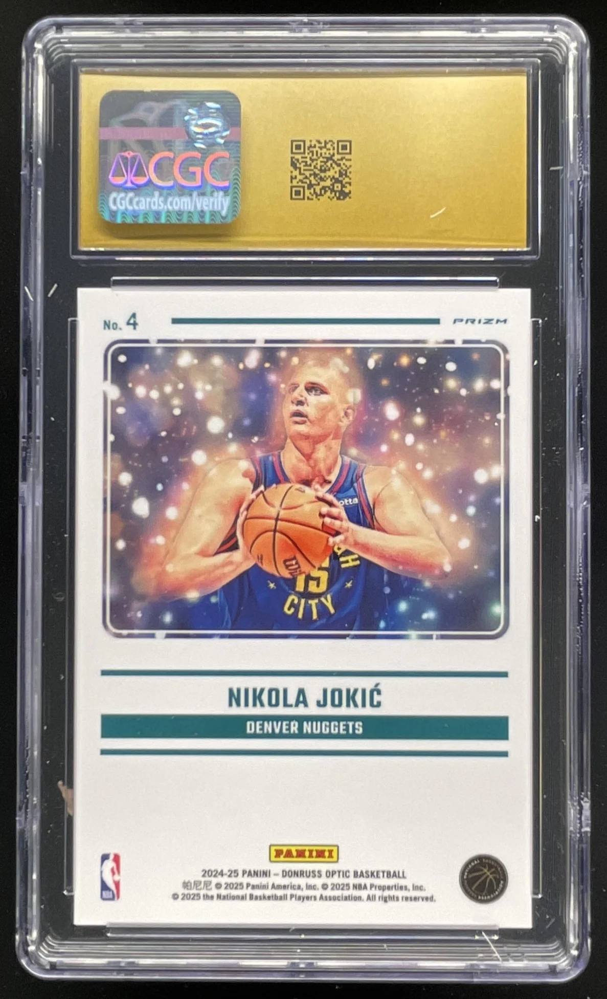 2024-25 Panini Donruss Optic Mythical #4 Nikola Jokic CGC 10 - Image 2