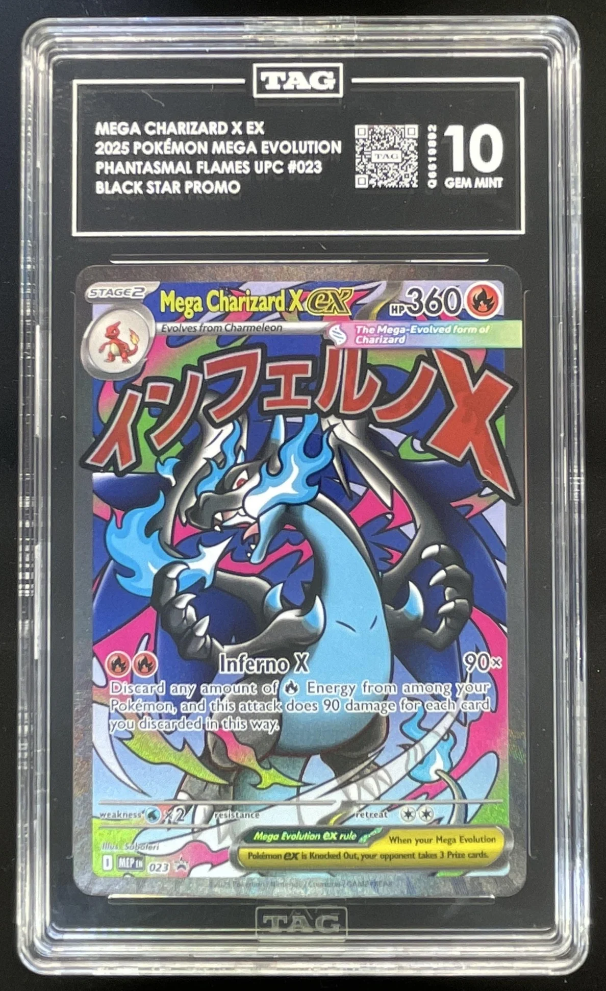 2025 Pokemon MEP Black Star Promos Promos #023 Mega Charizard X ex TAG 10