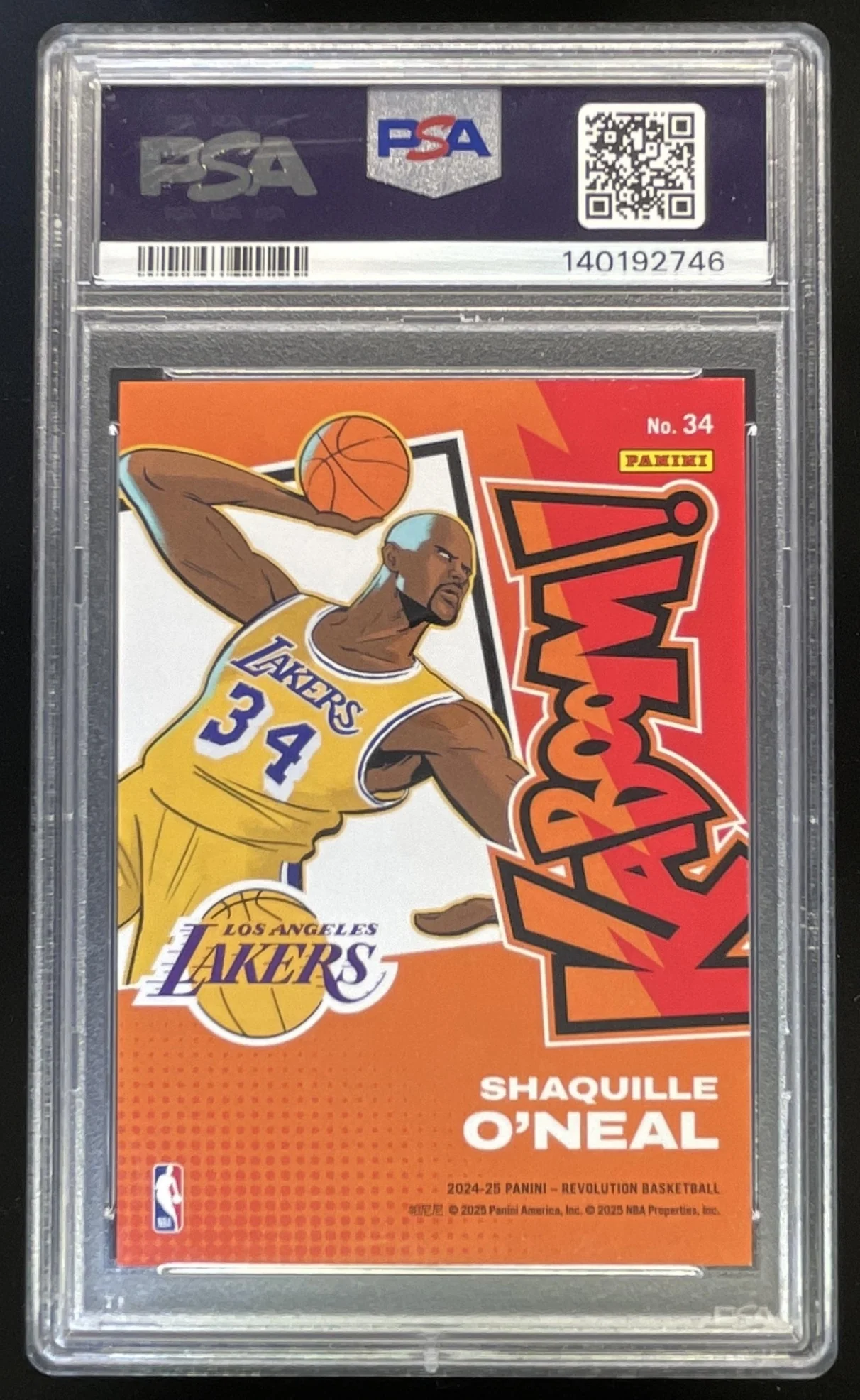 2024-25 Panini Revolution Kaboom-Horizontal #34 Shaquille O'Neal PSA 10 - Image 2