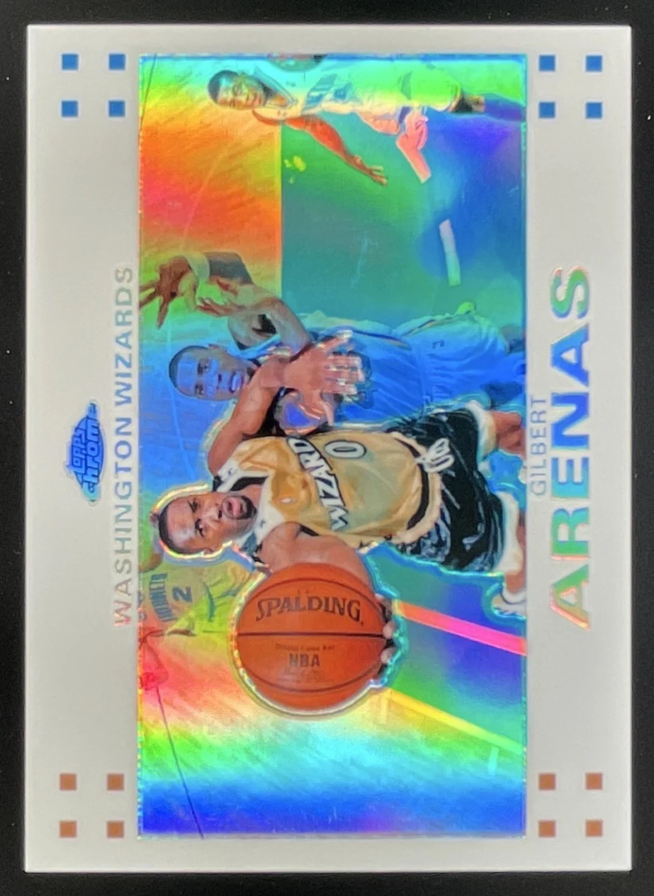 2007-08 Topps Chrome Refractors White #100 Gilbert Arenas /99
