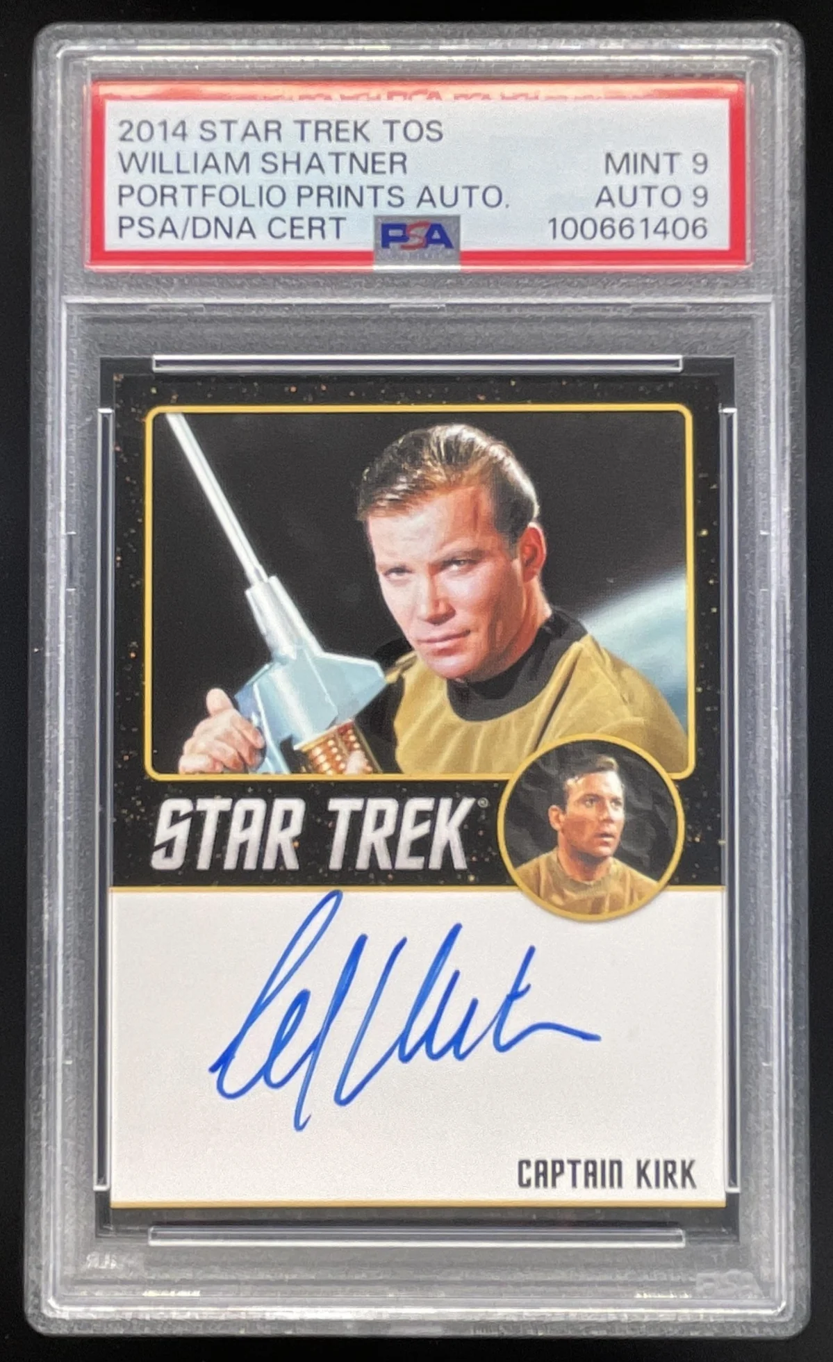 2014 Star Trek TOS Portfolio Prints Autograph William Shatner Auto PSA 9