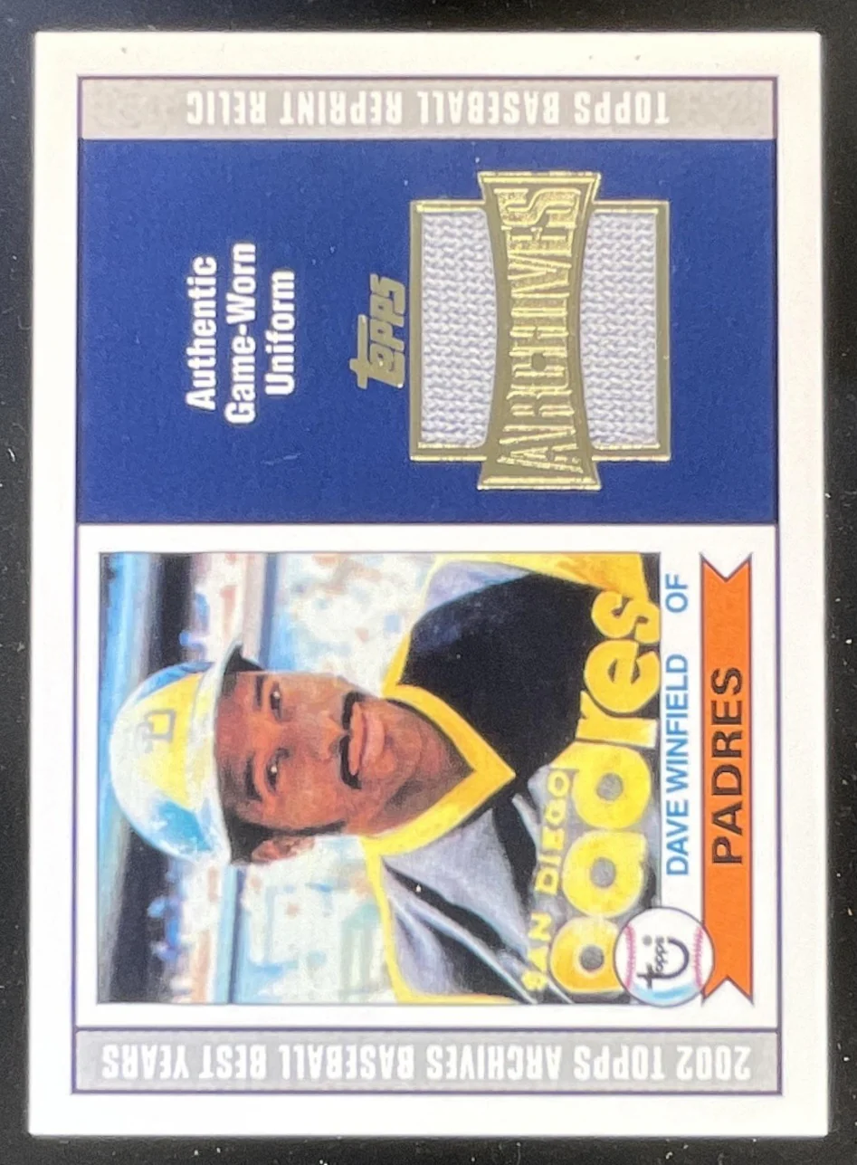 2002 Topps Archives Uniform Relics #TUR-DW Dave Winfield