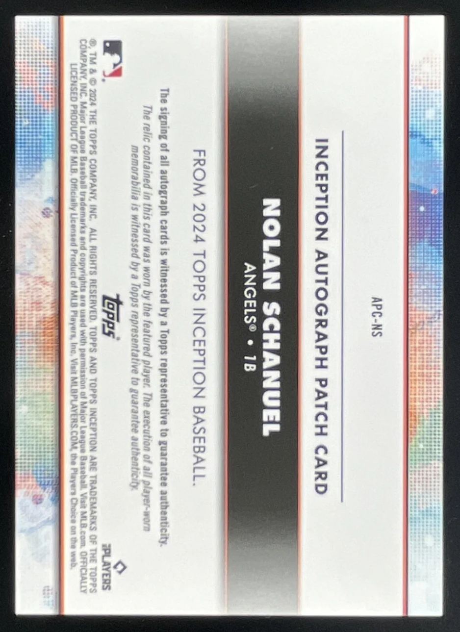 2024 Topps Inception Patch Cards Aqua #APC-NS Nolan Schanuel RC Auto /50 - Image 2
