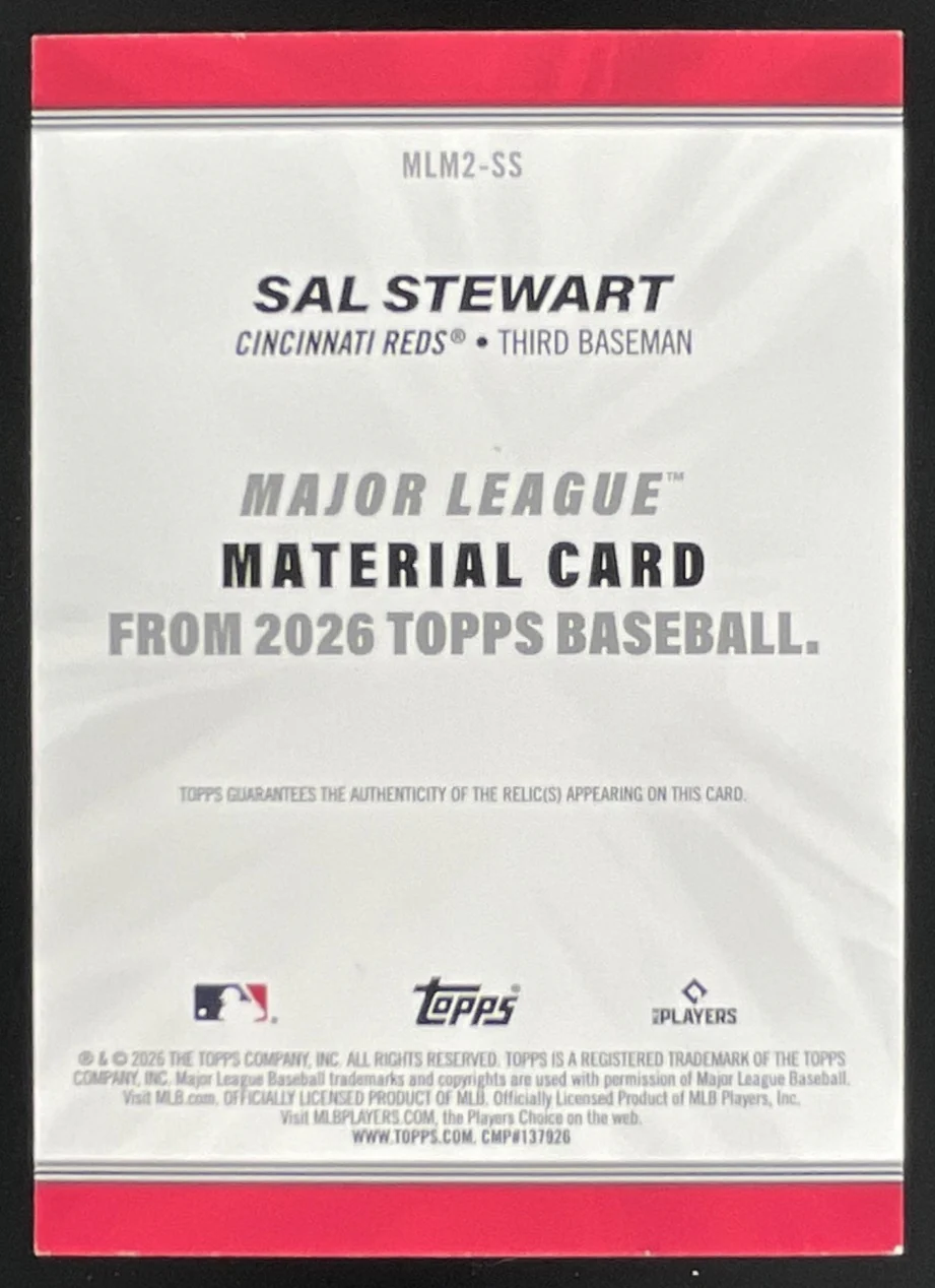 2026 Topps Series 2 Major League Material #MLM2-SS Sal Stewart MEM RC - Image 2