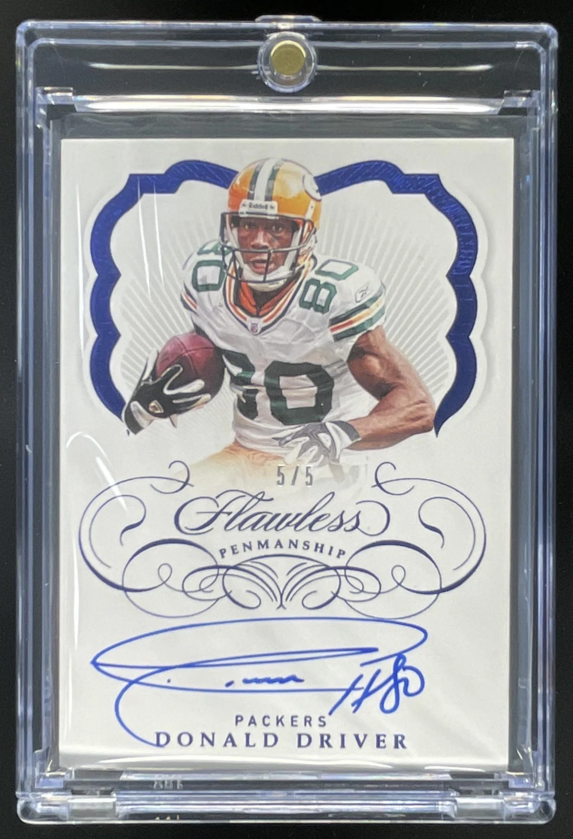 2019 Panini Flawless Penmanship Sapphire #FP-DD Donald Driver Autograph Auto /5