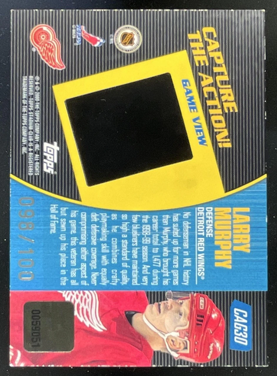 1999-00 Topps Stadium Club Capture the Action Game View #CAG30 Larry Murphy /100 - Image 2