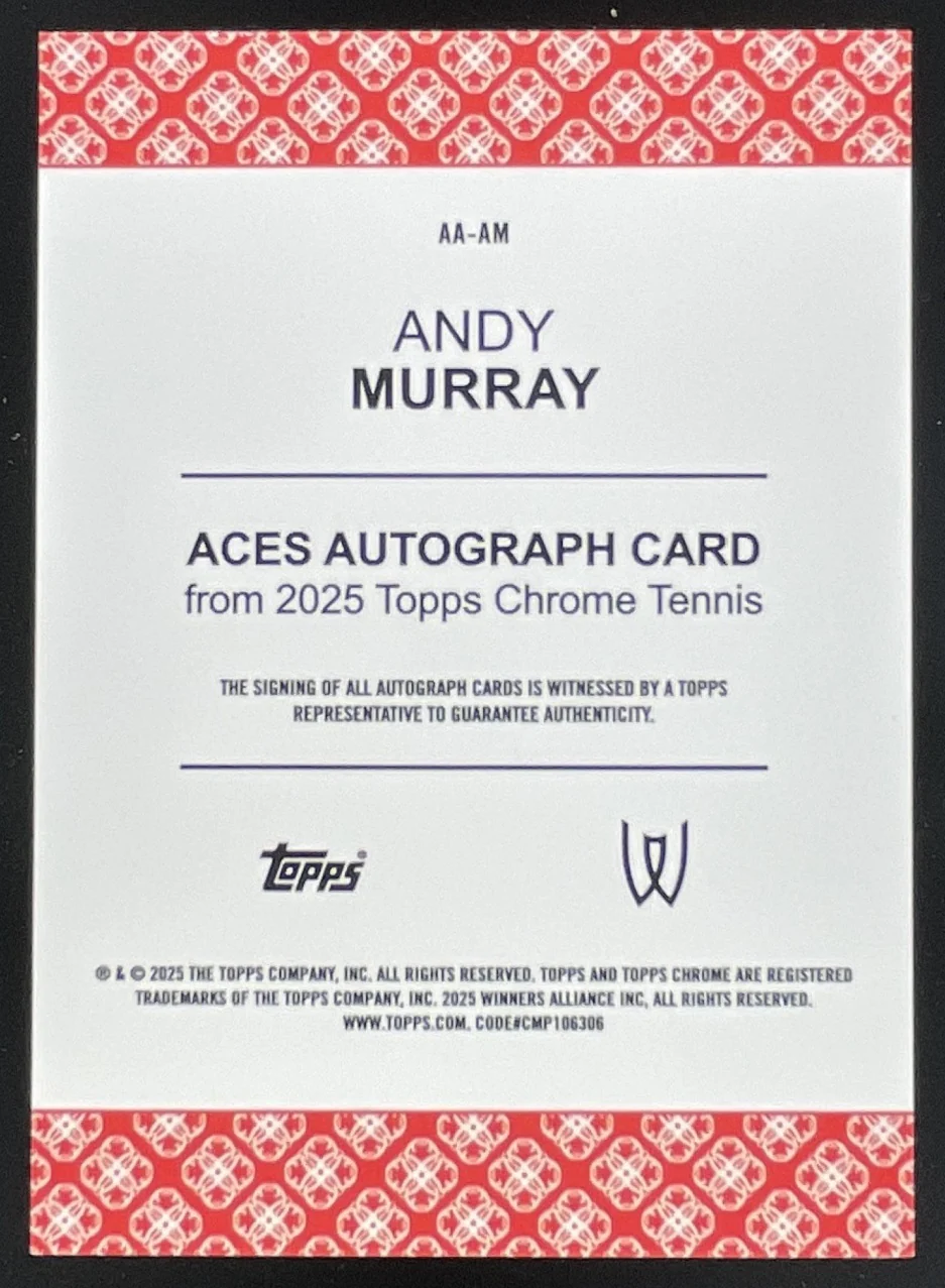 2025 Topps Chrome Aces Autographs #AA-AM Andy Murray Auto - Image 2