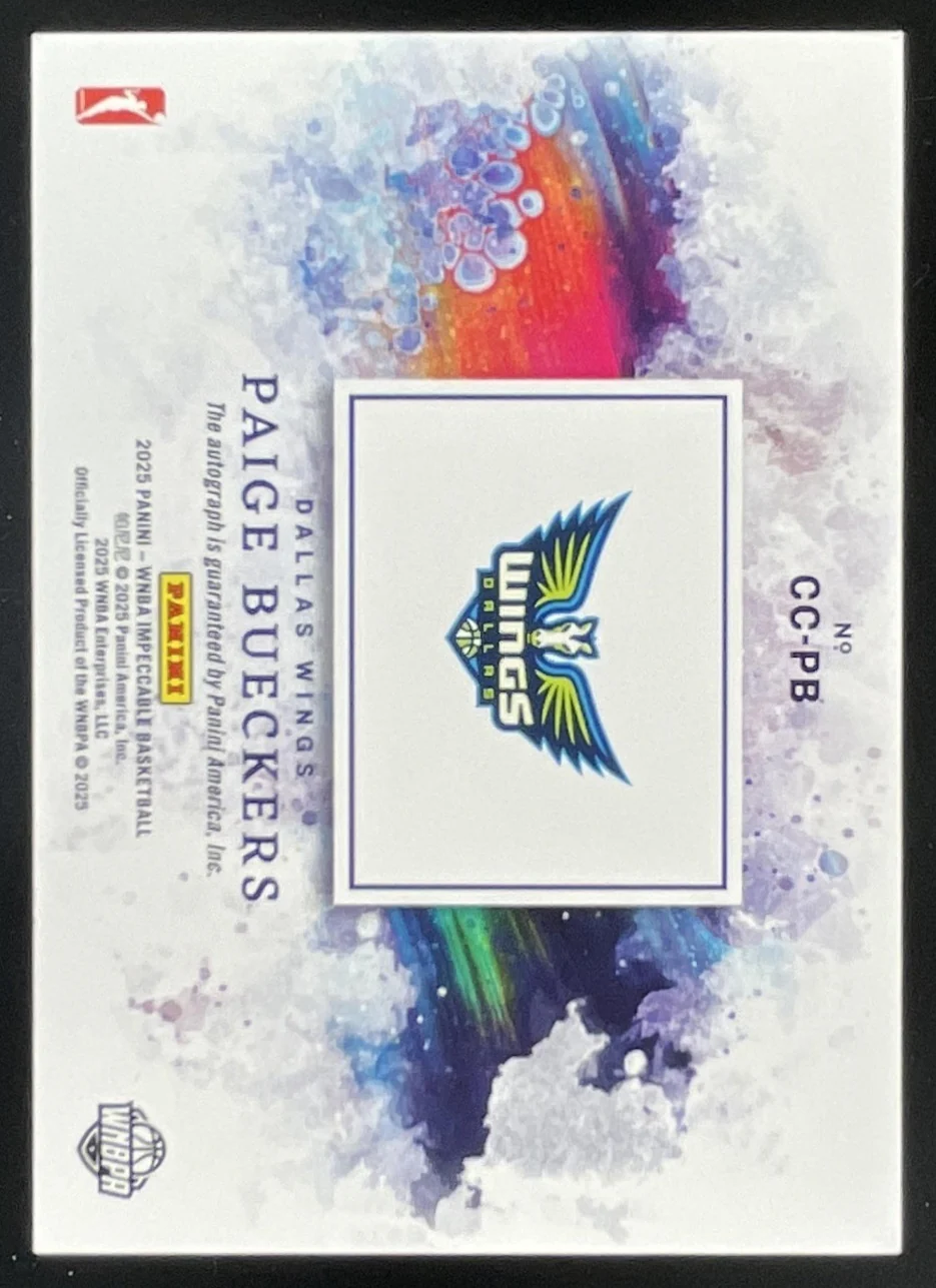 2025 Impeccable WNBA Canvas Creations Holo Silver #29 Paige Bueckers Auto /25 - Image 2
