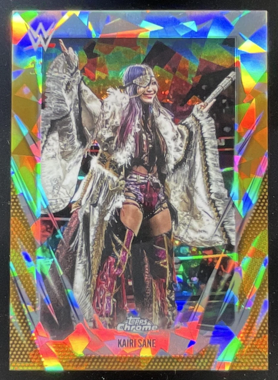 2026 Topps Chrome WWE Sapphire Chrome Gold Refractor #174 Kairi Sane /50