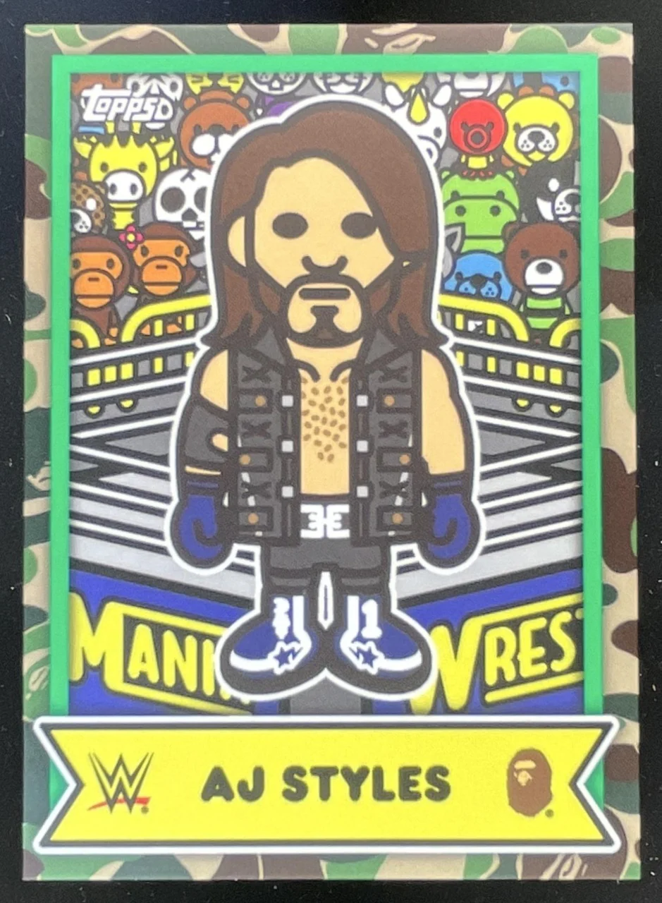 2025 Topps WWE x Bape Baby Milo #BMA-12 AJ Styles