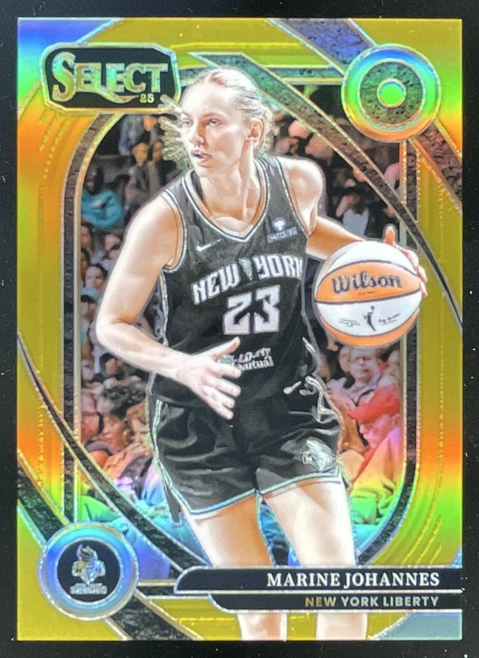 2025 Panini WNBA Select Courtside Gold Prizms #227 Marine Johannes /10