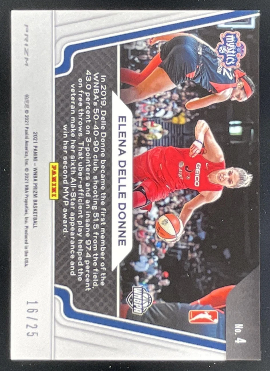 2021-22 Panini Prizm WNBA Widescreen Prizms Mojo #4 Elena Delle Donne /25 - Image 2