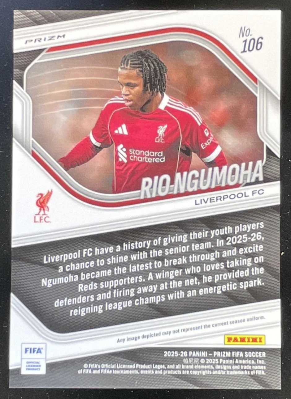 2025-26 Panini Prizm FIFA Soccer Ball Prizms #106 Rio Ngumoha - Image 2