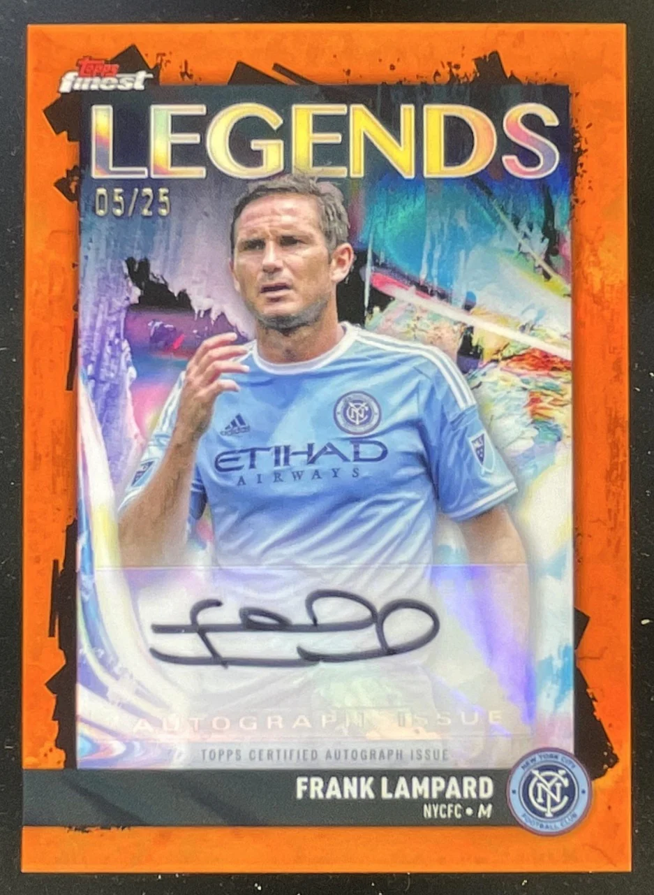 2024 Topps Finest MLS Finest Legends Orange #FLA-FL Frank Lampard Auto /25