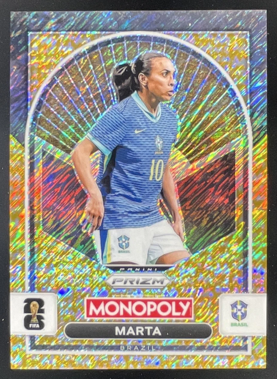 2026 Panini Prizm Monopoly World Cup Gold Big Money Shimmer Prizm #96 Marta /500