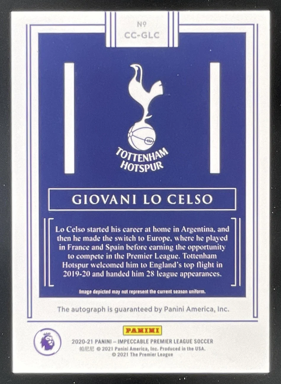 2020-21 Impeccable Premier League Canvas Creations Giovani Lo Celso Auto /99 - Image 2