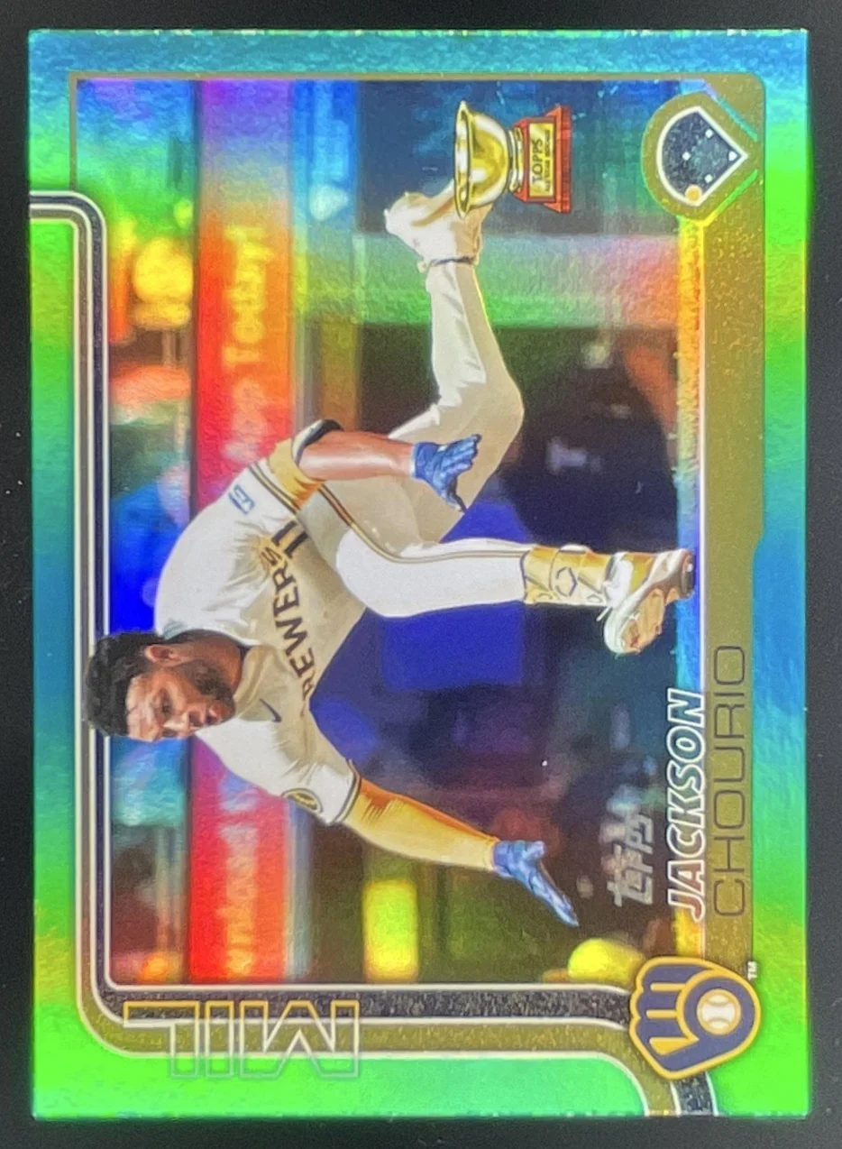 2025 Topps Green Rainbow Foilboard #376 Jackson Chourio /99