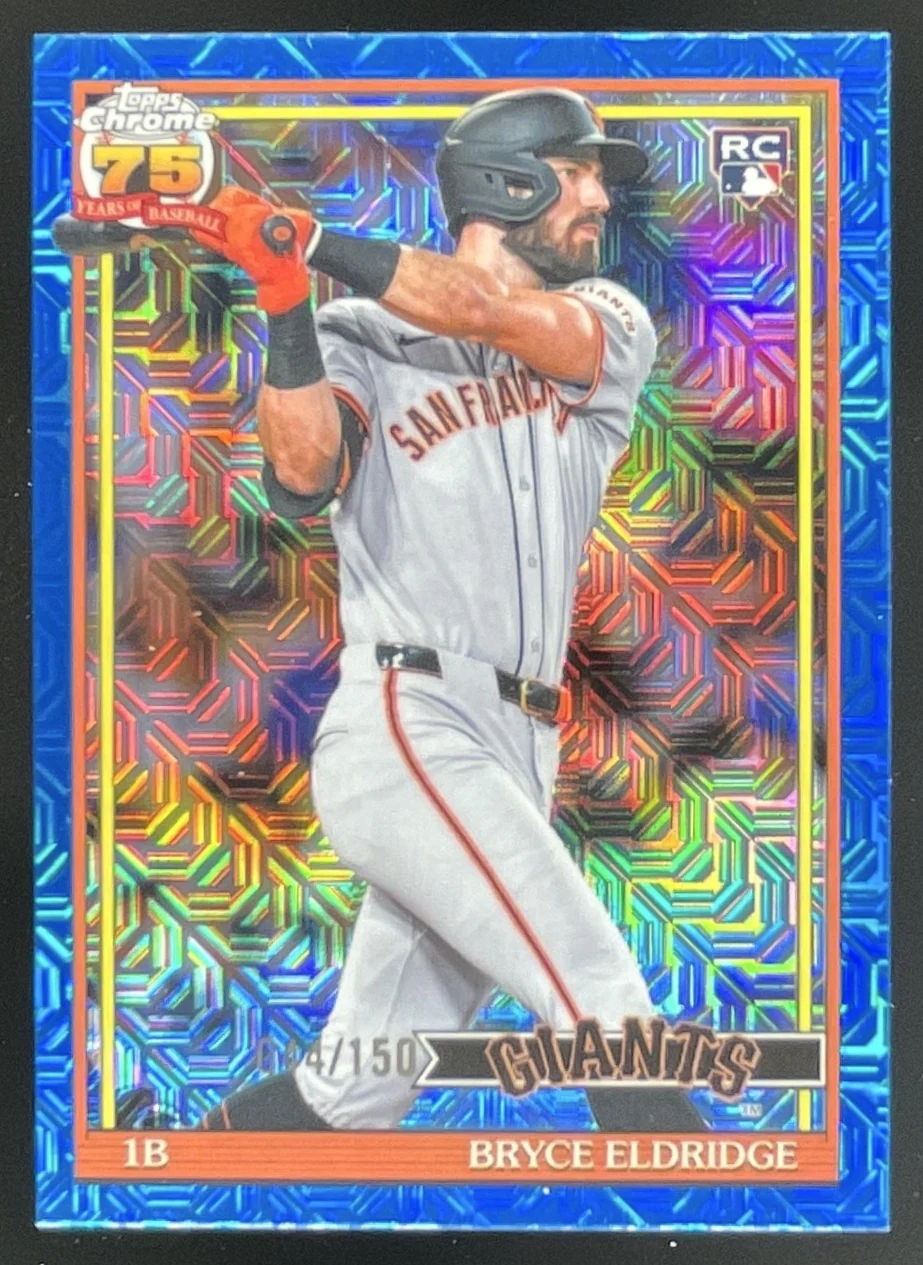 2026 Topps 1991 Topps Chrome Silver Pack Mojo Blue Bryce Eldridge RC /150