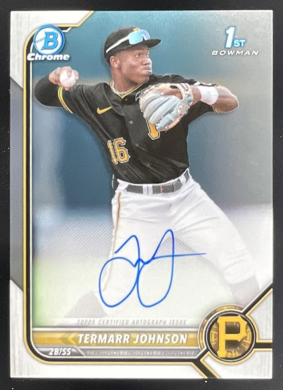 2022 Bowman Draft Chrome Pick Autographs #CDA-TJ Termarr Johnson RC Auto