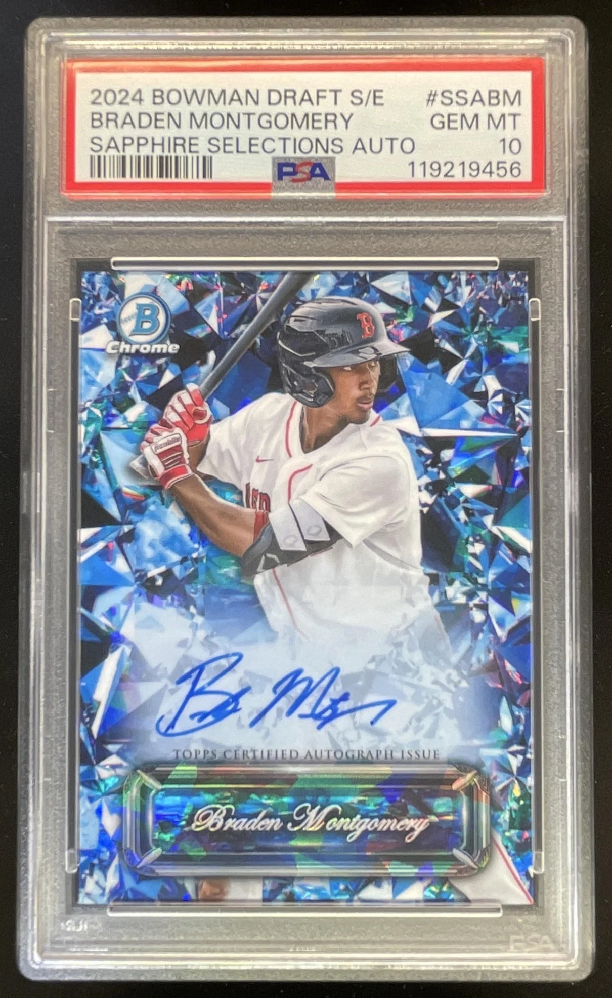 2024 Bowman Draft Sapphire Selections #SSA-BM Braden Montgomery Auto PSA 10