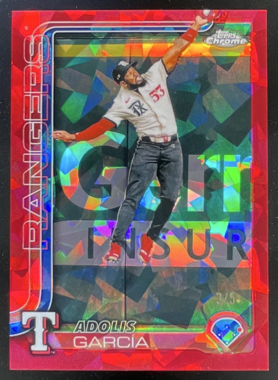 2025 Topps Chrome Sapphire Red Refractor #293 Adolis Garcia /5