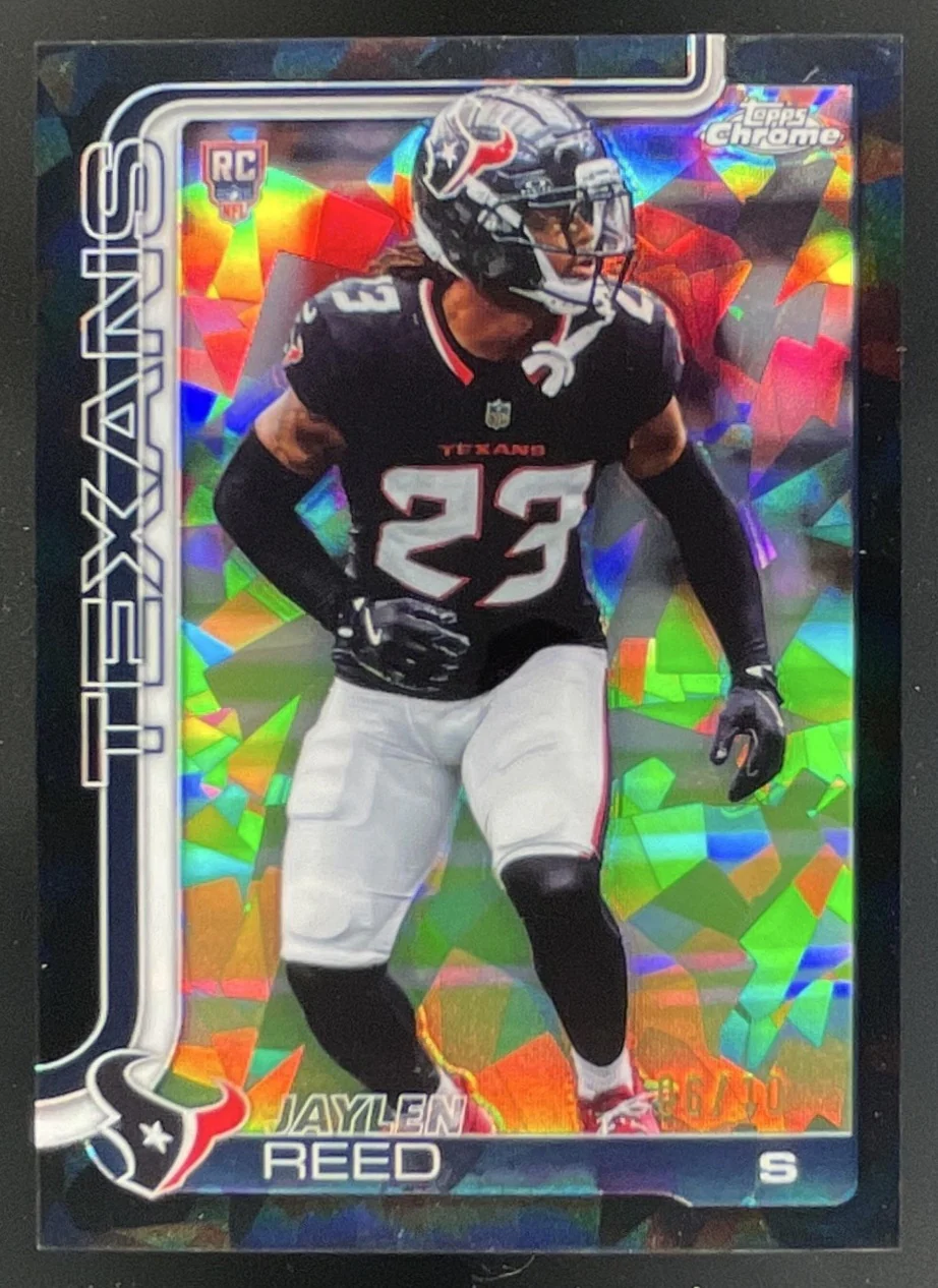 2025 Topps Chrome Sapphire Black Refractor #374 Jaylen Reed RC /10