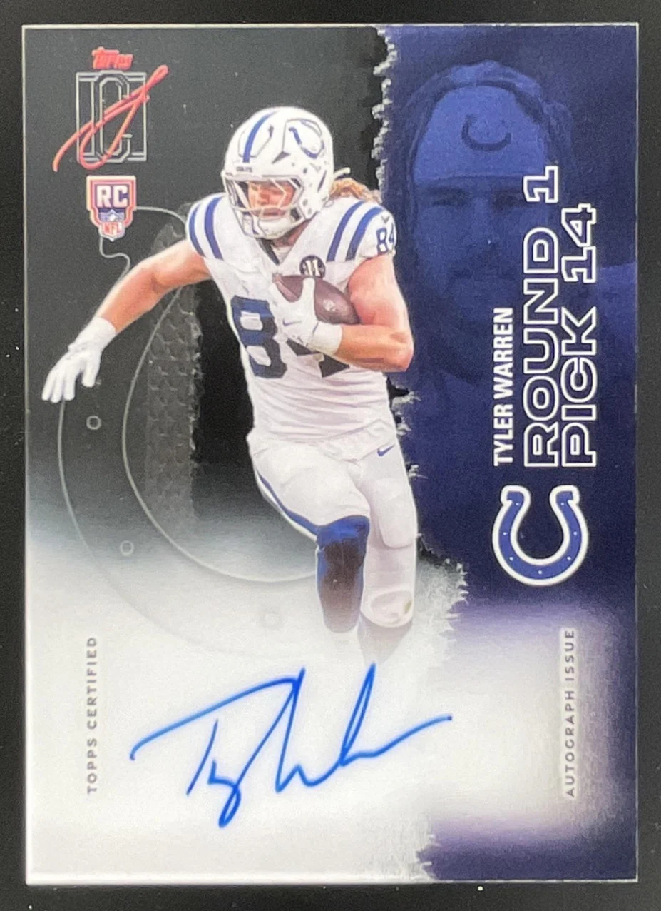 2025 Topps Signature Class Rookie Class Crystal Clear Tyler Warren RC Auto