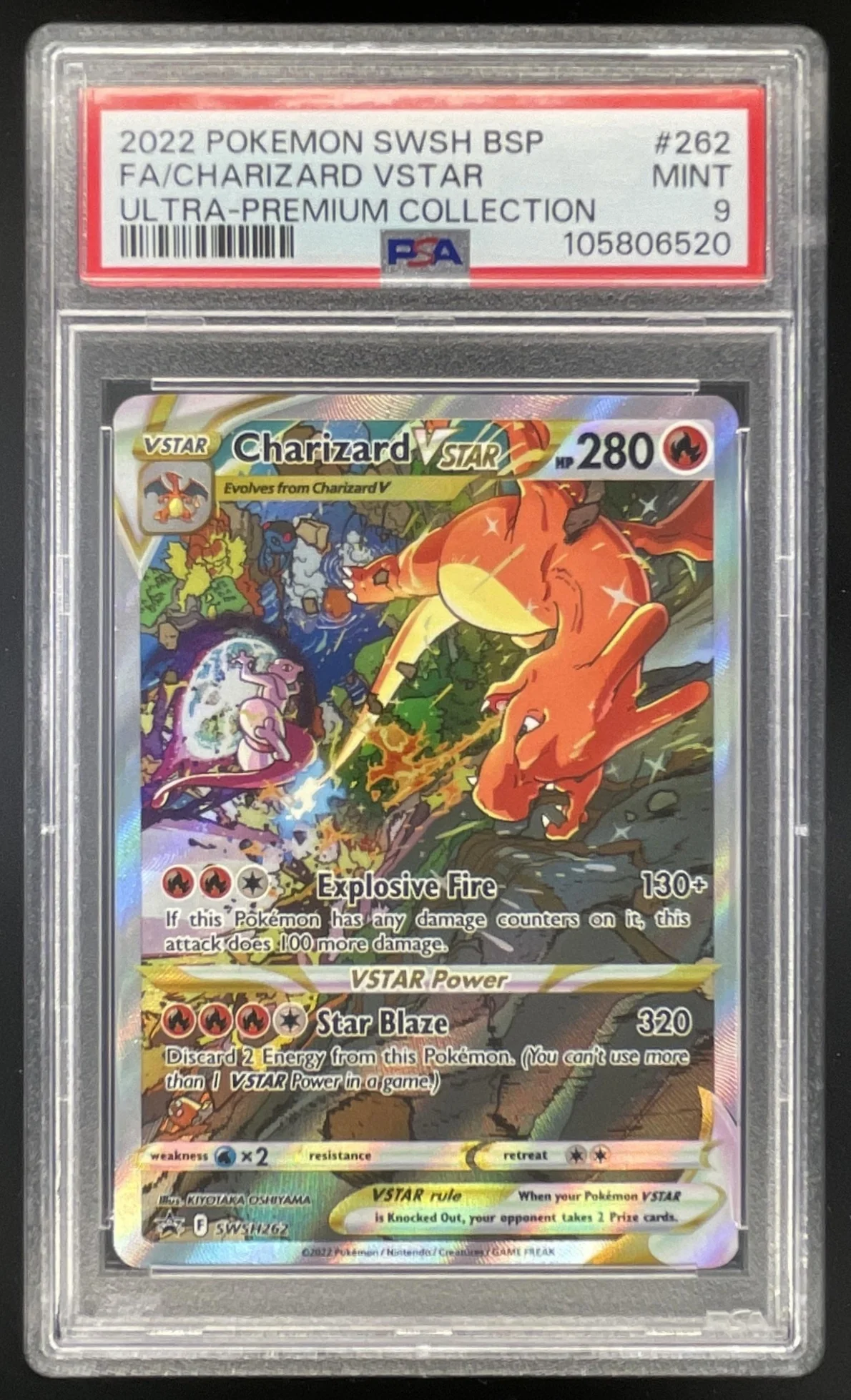 2022 Pokemon Sword & Shield Black Star Promos #SWSH262 Charizard VST PSA 9