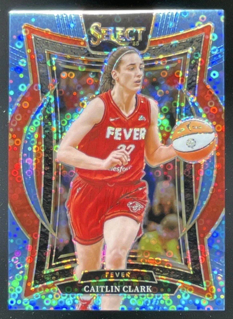2025 Panini WNBA Select Concourse Light Blue Disco Prizms #41 Caitlin Clark /125