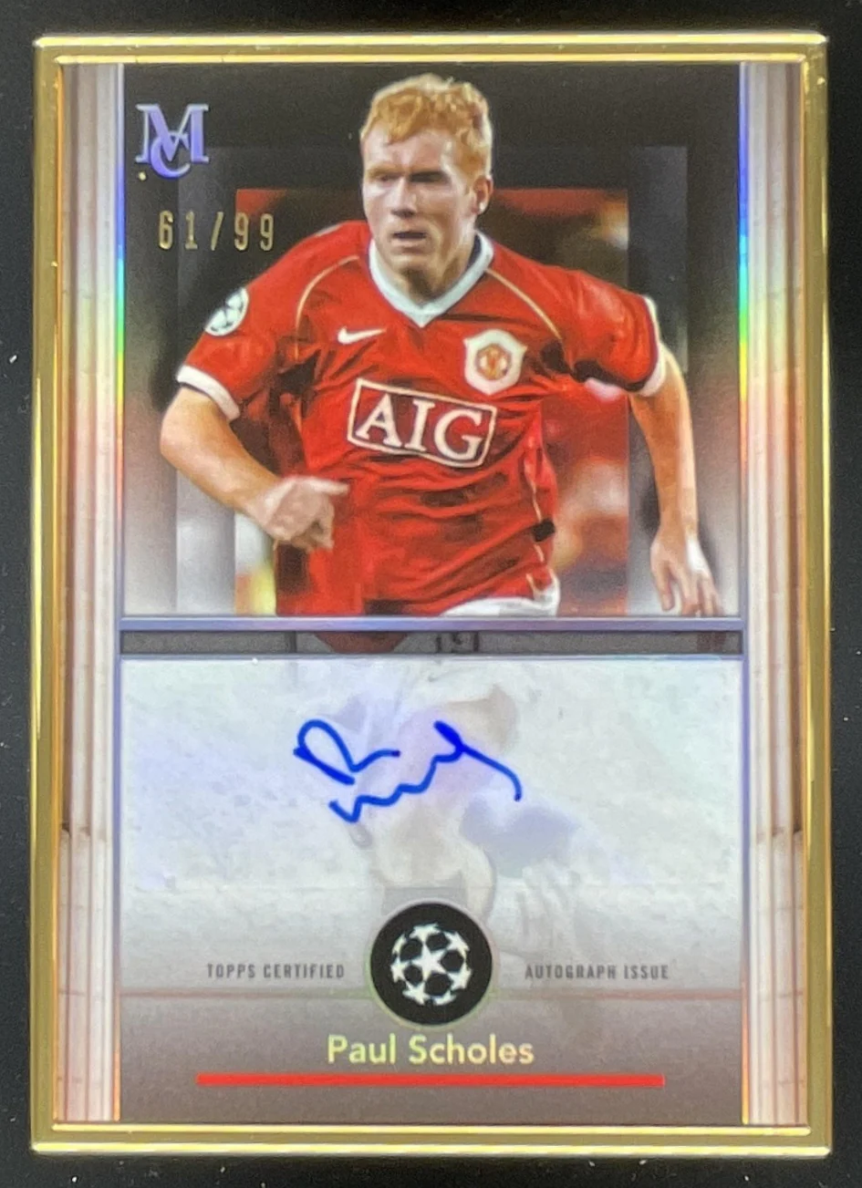 2024 Museum Collection UEFA Club Competitions Framed #FA-PS Paul Scholes Auto