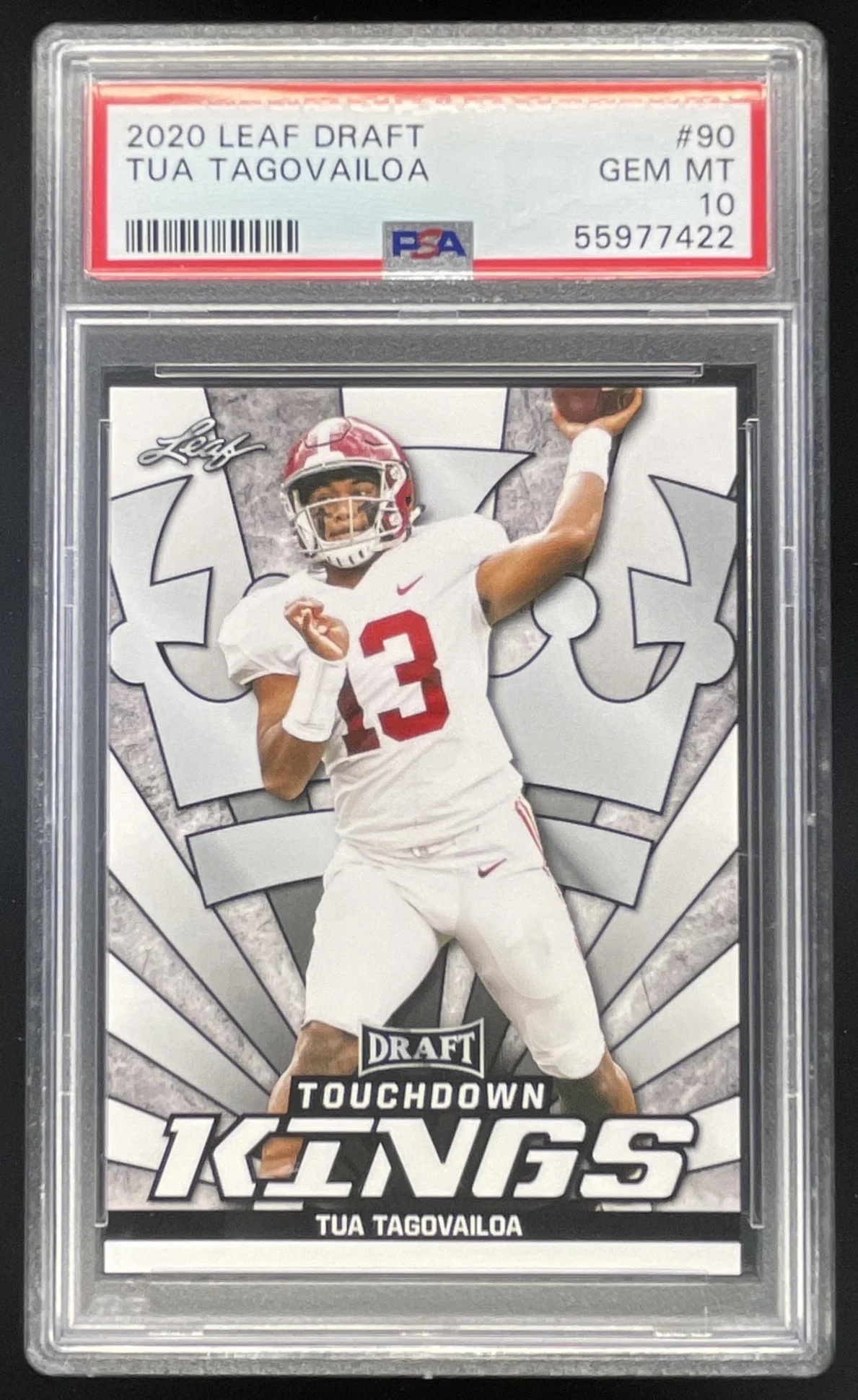 2020 Leaf Draft #90 Tua Tagovailoa RC PSA 10