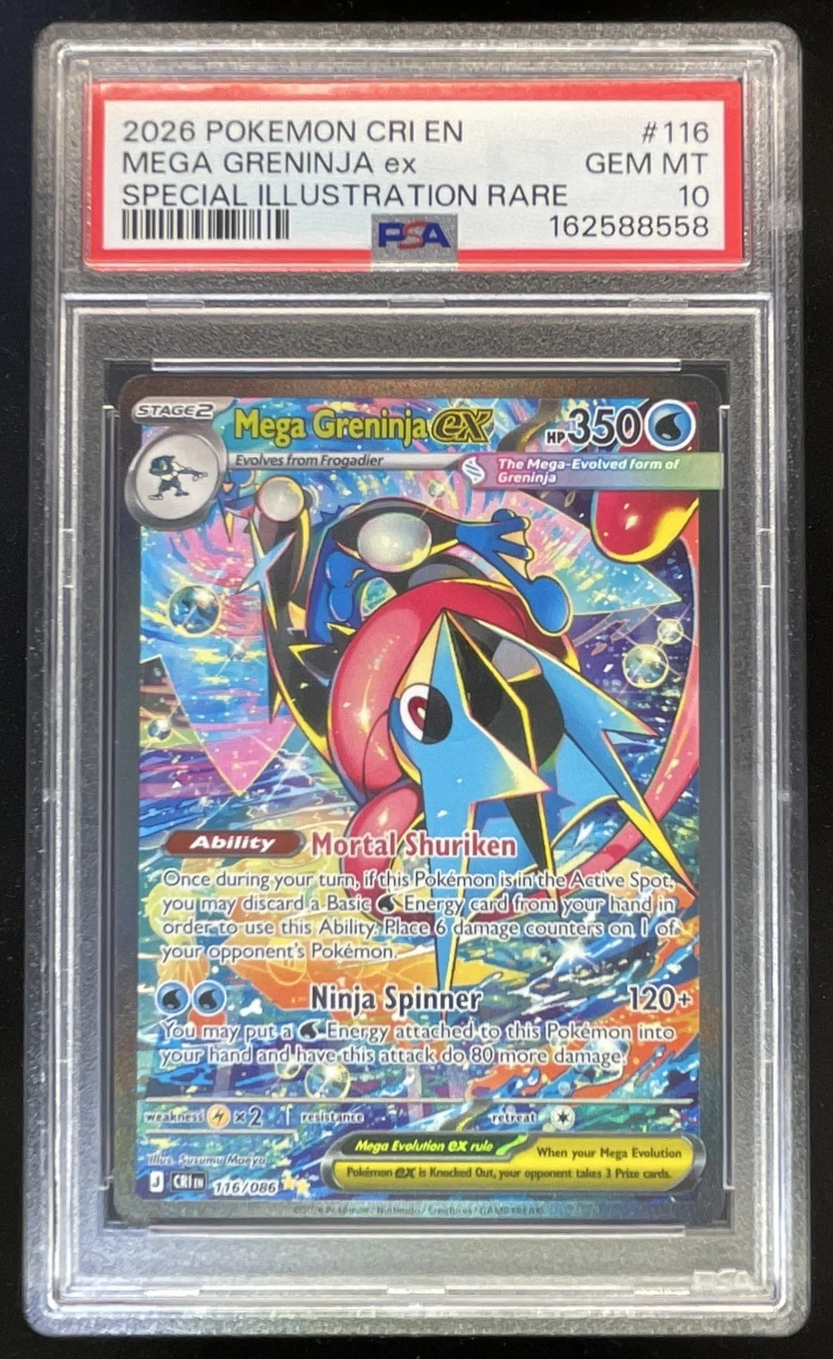 2026 Pokemon Mega Evolution Chaos Rising #116/086 Mega Greninja ex PSA 10