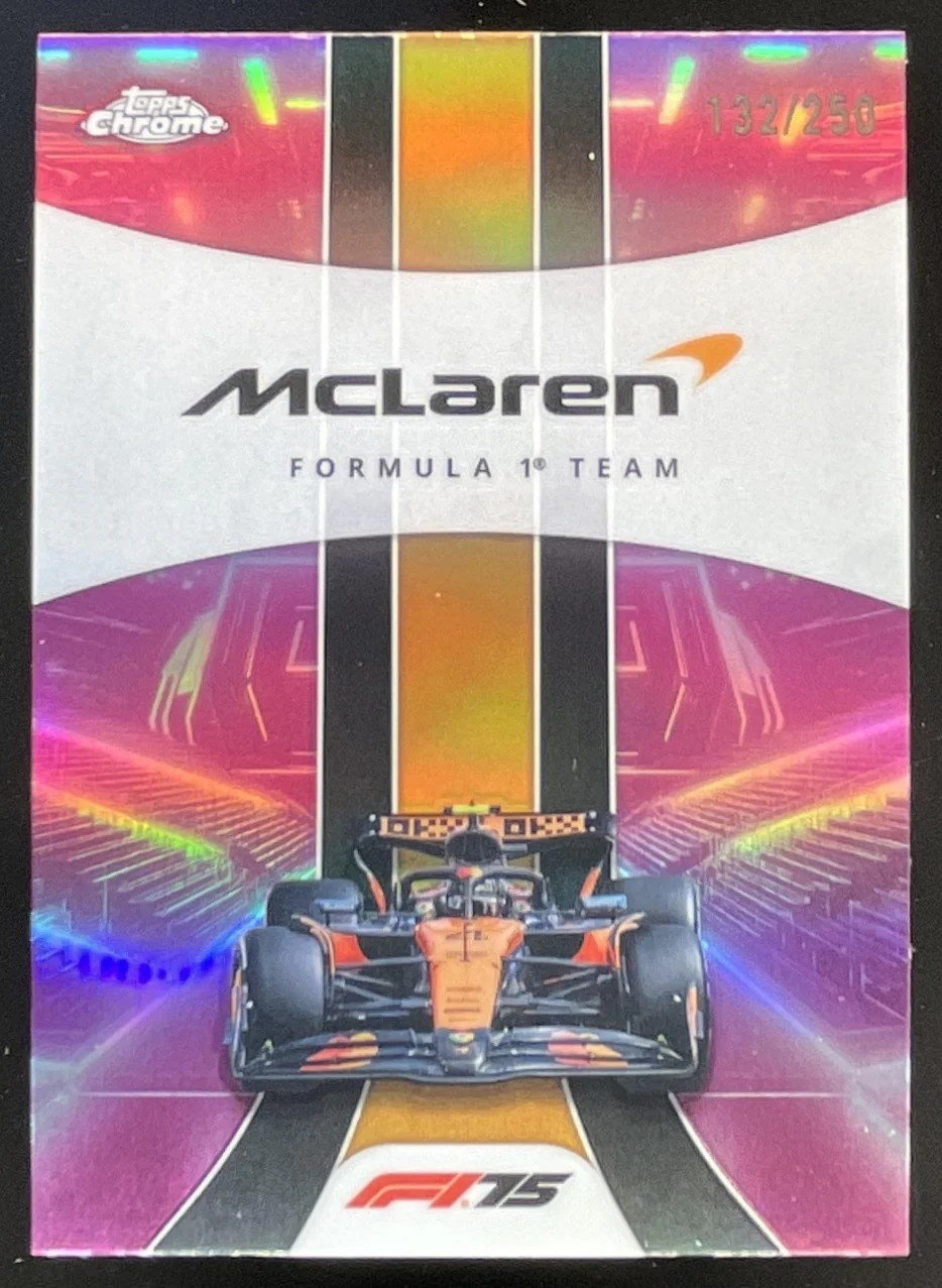 2025 Topps Chrome Formula 1 Pink #176 McLaren Formula 1 Team F1 Team Logo /250