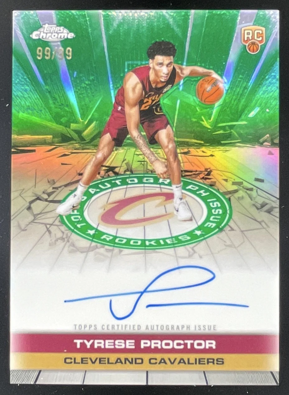 2025-26 Topps Chrome Issue Rookies Green #TAIR-TP Tyrese Proctor RC Auto /99