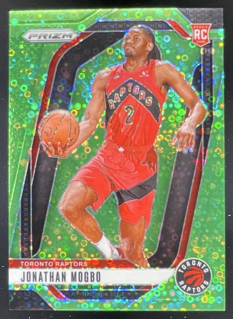 2024-25 Panini Prizm Fast Break Neon Green Prizm #260 Jonathan Mogbo RC /5