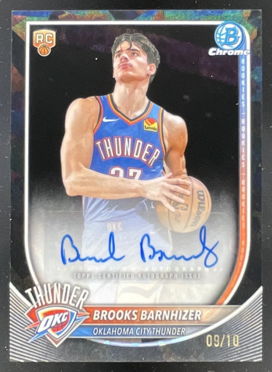 2025 Bowman Sapphire Chrome Black #BCA-BB Brooks Barnhizer RC Auto /10