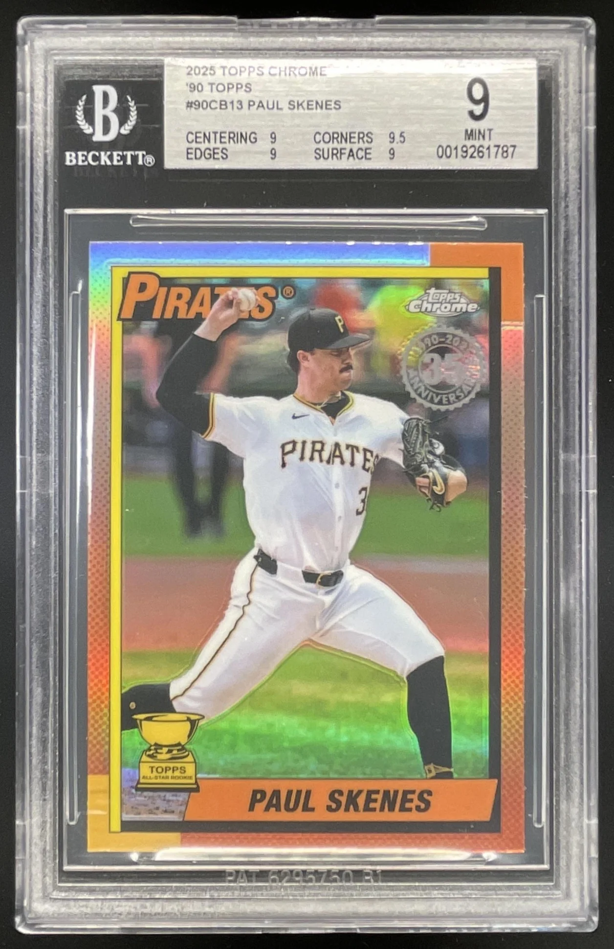 2025 Topps Chrome 1990 Topps Baseball #90CB-13 Paul Skenes BGS 9