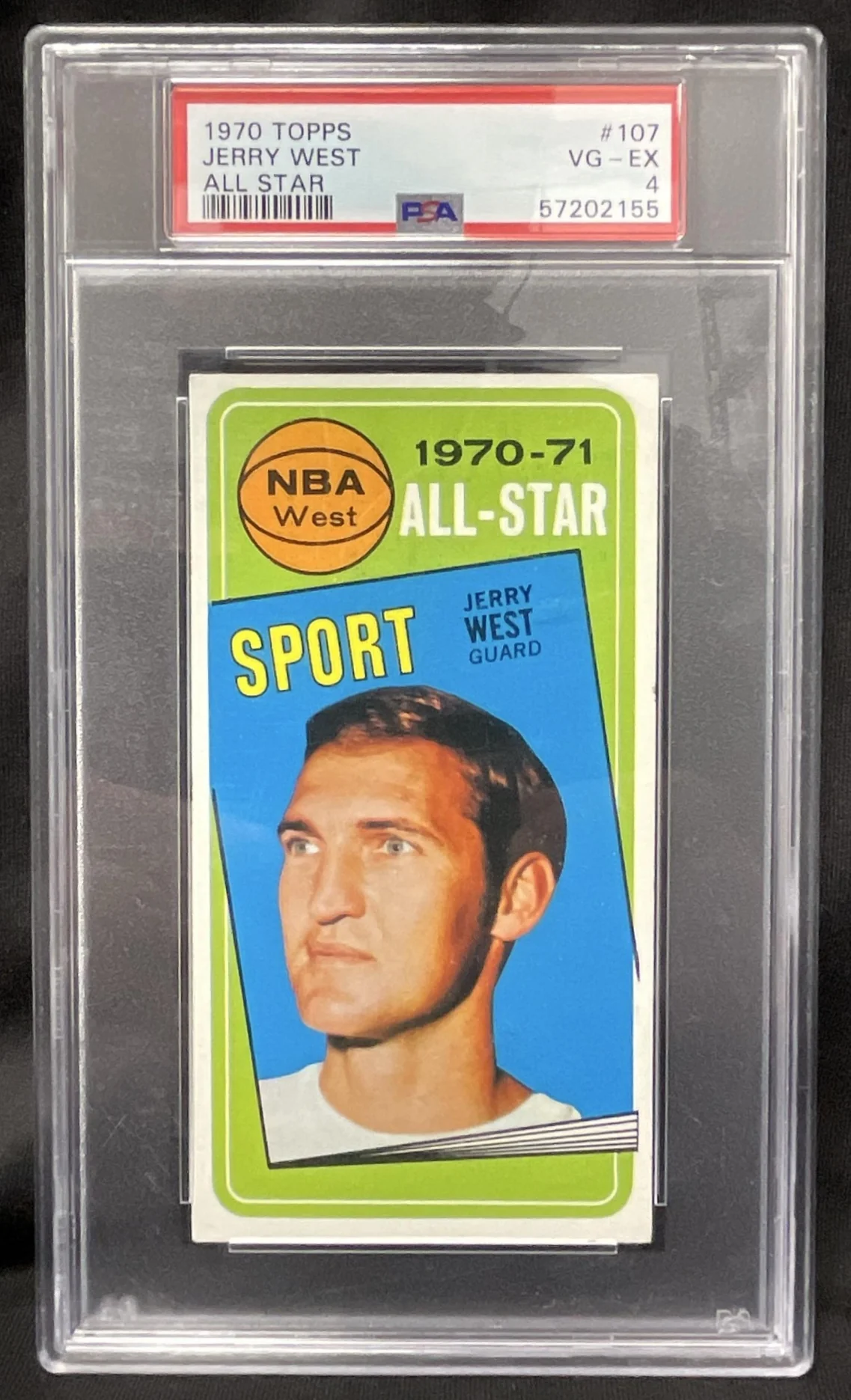 1970-71 Topps #107 Jerry West All-Star PSA 4