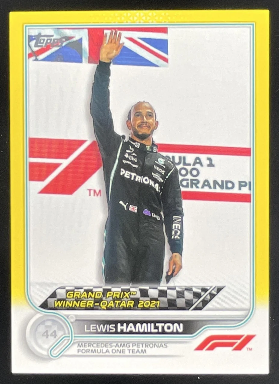 2022 Topps Formula 1 Yellow #170 Lewis Hamilton /125