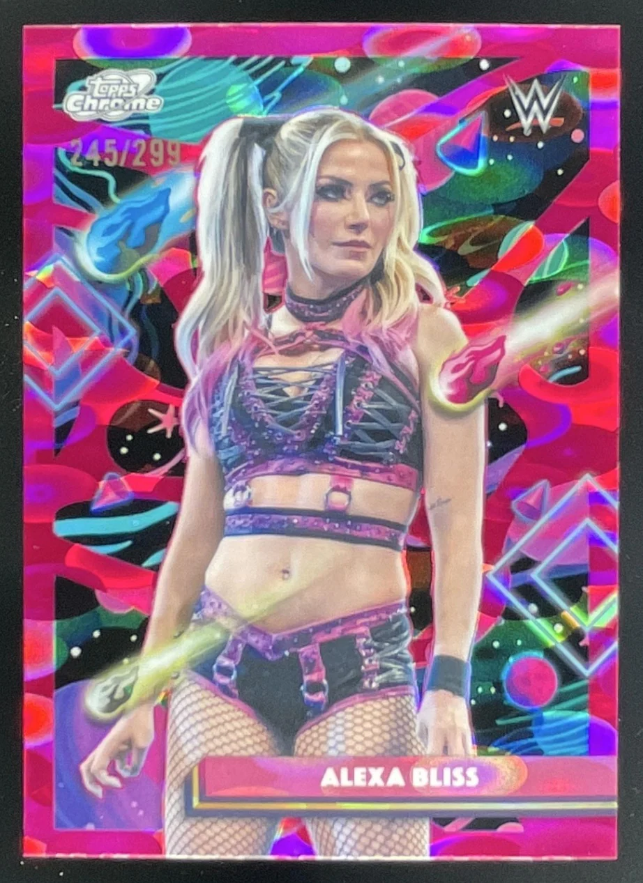 2026 Topps Cosmic Chrome WWE Magenta Cosmos Refractor #150 Alexa Bliss /299