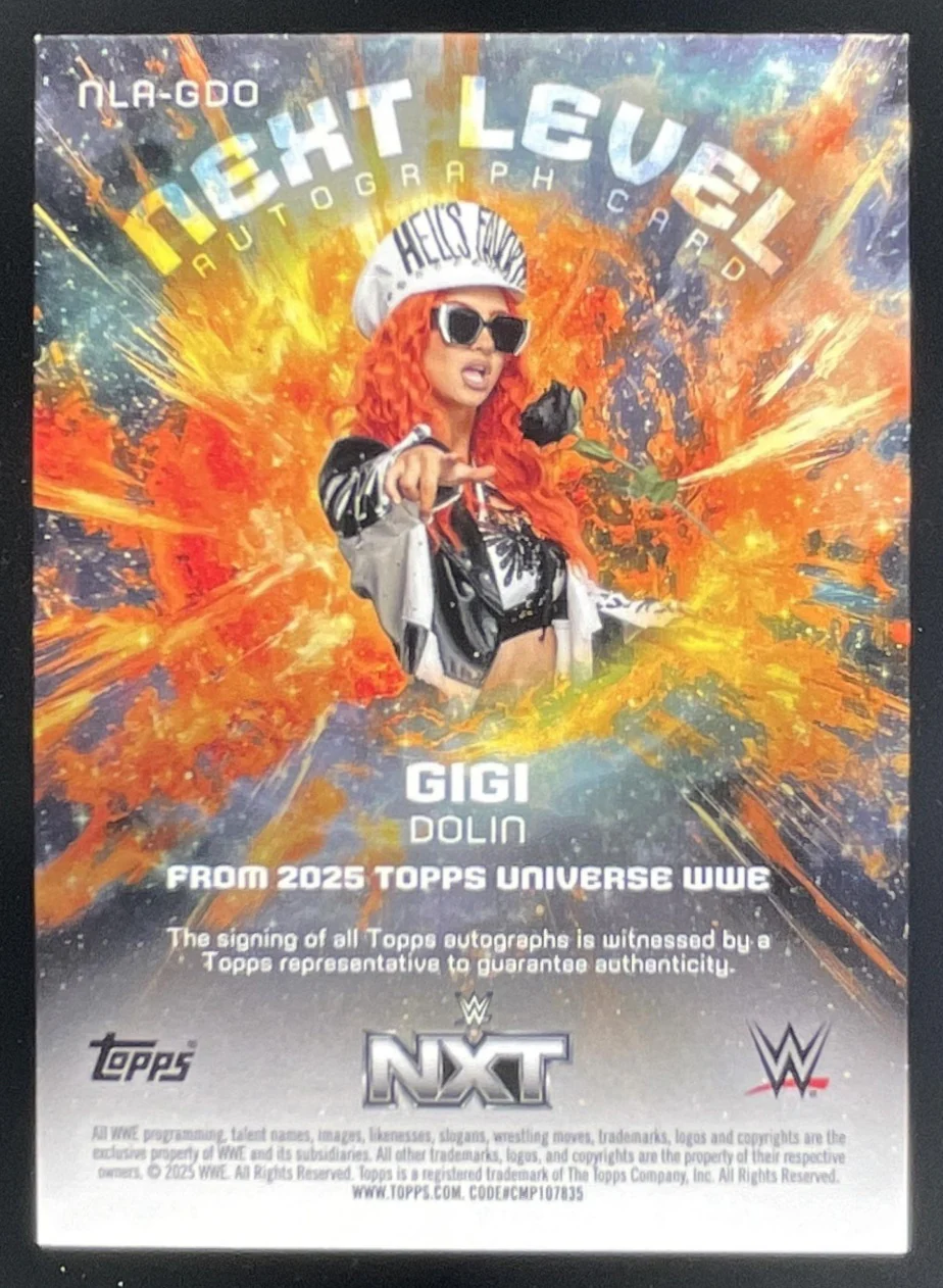 2025 Topps Universe WWE Next Level Green Electric #NLA-GDO Gigi Dolin Auto /99 - Image 2
