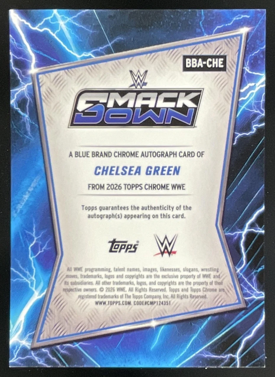 2026 Topps Chrome WWE Sapphire Blue Brand Autographs #BBA-CHE Chelsea Green Auto - Image 2