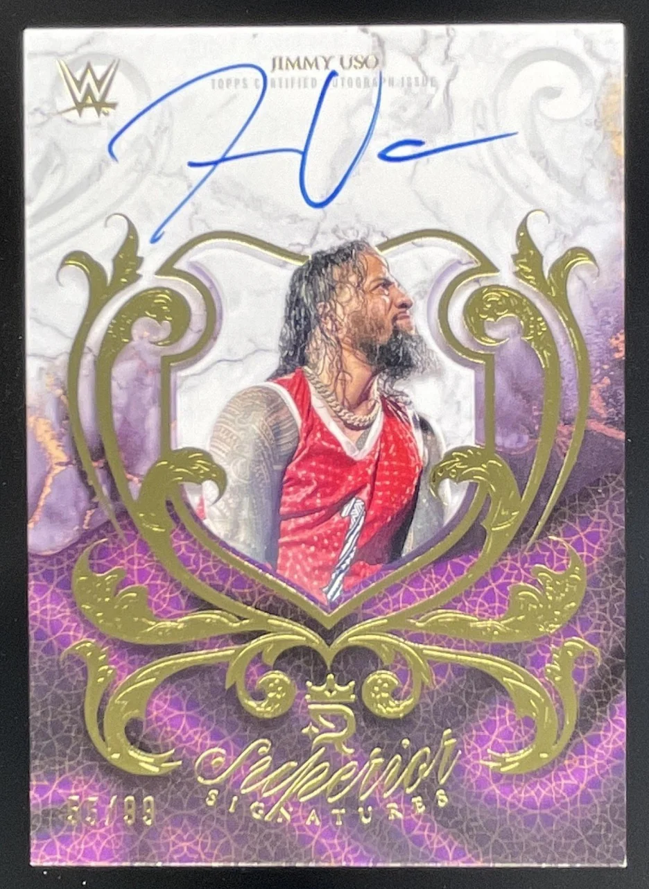 2025 Topps Royalty WWE Superior Signatures #SUP-JIM Jimmy Uso Auto /99