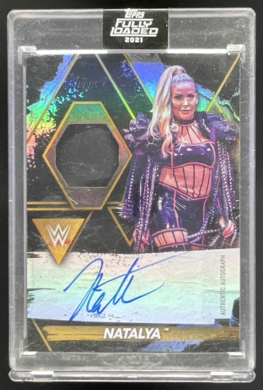 2021 Topps WWE Fully Loaded Autographed Turnbuckle Relics #P-N Natalya Auto