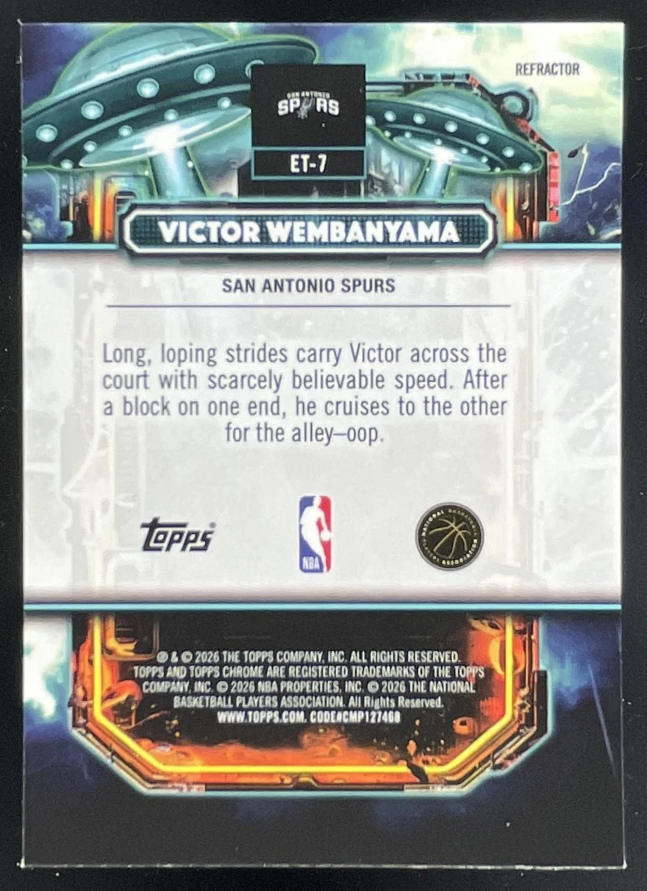 2025-26 Topps Cosmic Chrome Extraterrestrial Talent #ET-7 Victor Wembanyama - Image 2
