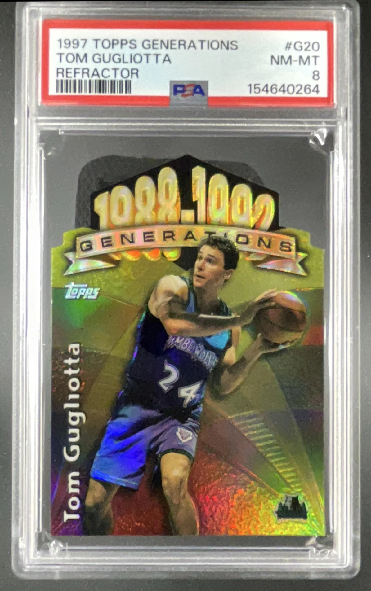 1997-98 Topps Generations Refractor #G20 Tom Gugliotta PSA 8