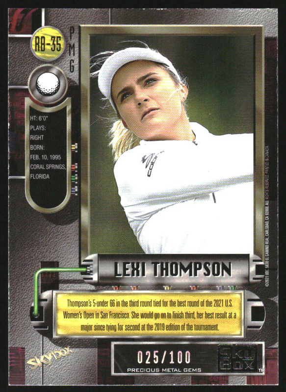 2021 Metal Universe Champions '97-98 Retro Precious Gems Red Lexi Thompson /100 - Image 2
