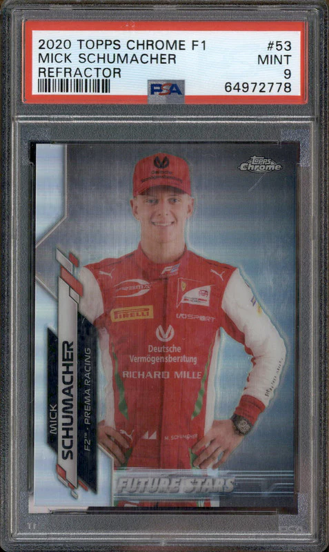2020 Topps Chrome F1 Refractor #53 Mick Schumacher PSA 9