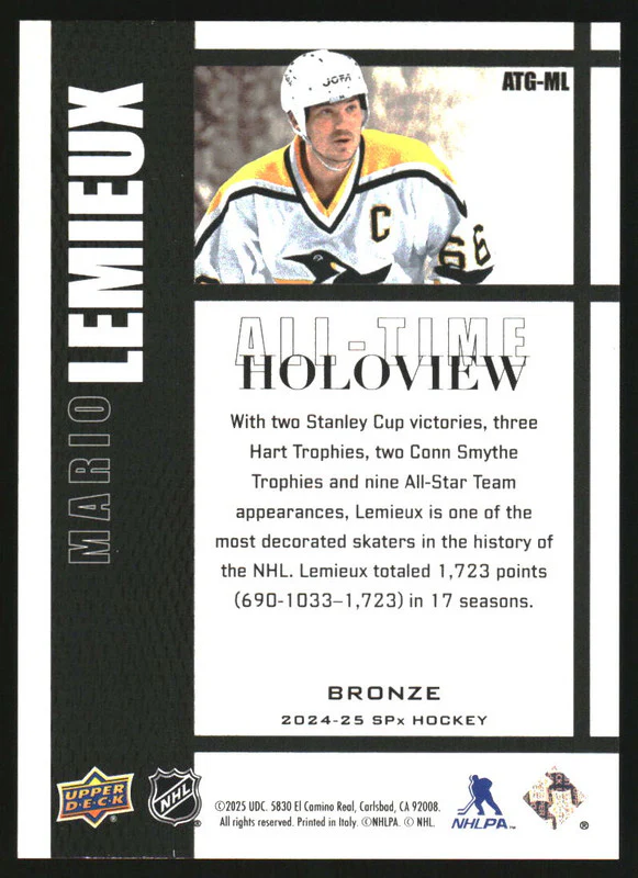 2024-25 Upper Deck SPx All Time Holoview #ATG-ML Mario Lemieux - Image 2